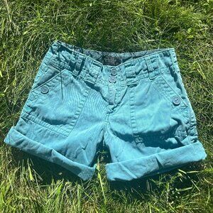 Sanctuary Women's teal vintage mid-rise Utility Shorts | Y2K Vintage | Size 26